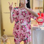 ชุดนอน ลายหมีสีชมพู ราคา 50