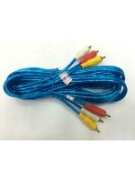สาย AV เข้า 3 ออก 3 ยาว 3 เมตร (หัวทอง หุ้ม2ชั้น)