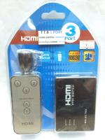 HDMI (V1.4b 3D 1080P) Switcher เข้า 3 ออก 1 + Remote