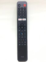 รีโมททีวี Aconatic รหัส RC-AD04 , AD04 - V1 ปุ่มสีขาว 2 ปุ่ม (มีปุ่ม Netflix , Youtube) [ มีคำสั่งเสียง มีปุ่ม Google Assist ]