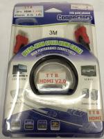 TTB สาย HDMI ต่อภาพเสียงเข้าทีวี ยาว 3 เมตร (สายหุ้ม2ชั้น)