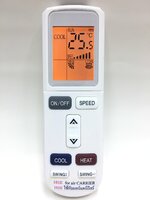 รีโมทแอร์ แคเรีย Carrier รุ่น 101E ใช้กับแอร์รุ่นที่มีรีโมทเหมือนกับตัวนี้