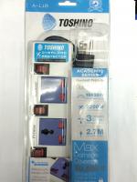 Toshino รางปลั๊กไฟกันไฟกระชาก รุ่น A-11B (3 ช่อง 3 สวิตช์ ยาว 2.7 เมตร)