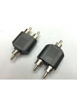 หัวแปลง RCA > RCA ตัวผู้ทั้ง2ด้าน เข้า1ออก2 (M>MM