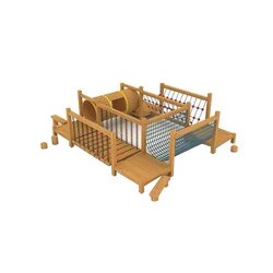 เครื่องเล่นสนามไม้ ชุด ปีนป่าย L สนามเด็กเล่นไม้ Wooden playground เครื่องเล่นเด็ก