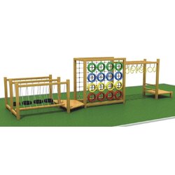 เครื่องเล่นสนามไม้ ชุด ปีนป่าย E