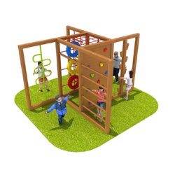 เครื่องเล่นสนามไม้ ชุด ปีนป่าย F