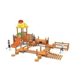 เครื่องเล่นสนามไม้ ชุด ปีนป่าย J playground made from wooden