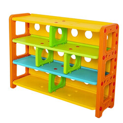 ชั้นวางหนังสือแบบ B ชั้นวางของ วางหนังสือเด็กสีสดใส