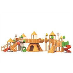 เครื่องเล่นสนามไม้ ชุด บ้านไม้ 2 ทาง