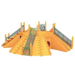 เครื่องเล่นสนามไม้ ชุด ผจญภัยพีระมิด สนามเด็กเล่นไม้