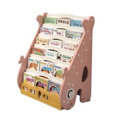 ชั้นวางหนังสือปลาวาฬสีชมพู ชั้นวางหนังสือเด็กรูปปลาวาฬ