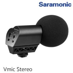 Saramonic Vmic Stereo Condenser Video Microphone with Rubberized Shockmount, High-Pass Filter, Level Control, & High-Frquency Switches, Monitoring & More - for DSLR Cameras & Camcordersรับประกันศูนย์ไทย 1 ปี