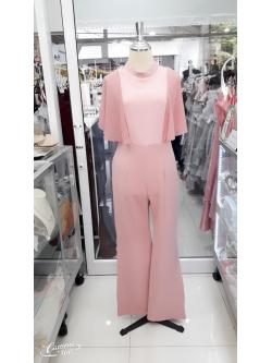 ราตรียาวสีชมพูจั๊มมีแขน (L)(อก36-40เอว30สะโพก40-41)