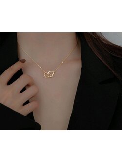 สร้อยจี้หัวใจคู่ทอง