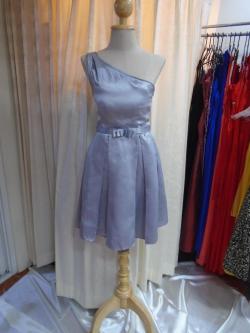 ราตรีสั้นเทาไหล่เดี่ยว(ฟรีไซส์)