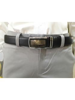 เข็มขัดผู้ชายสีดำหัวออโต้เเบบเงา