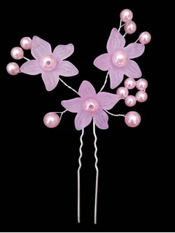 ปิ่นปักผมดอกไม้สีม่วง