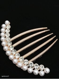 ปิ่น5ฟันสีทองประดับเพชร