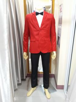 เสื้อสูทผู้ชายสีแดงสด (2XL)