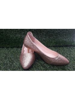 รองเท้ามีส้นกลิตเตอร์สีทอง เบอร์39