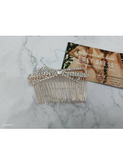 หวีเสียบเพชรสีพิ้งค์โกลด์