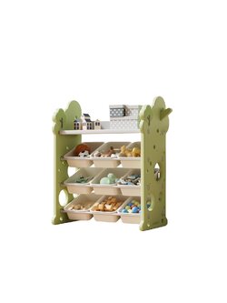 ชั้นวางของบ้านต้นไม้ 9 ช่อง สีเขียว ชั้นวางหนังสือ