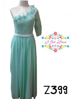 ราตรียาวสีเขียวมิ้น(ฟรีไซส์)