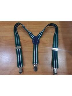 สายเอี๊ยมผู้ชายสีเขียวลายดำ