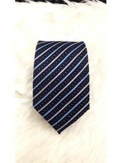 เนคไท สีกรมลายฟ้าเทา