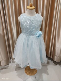 ชุดเด็กสีฟ้ากลิตเตอร์