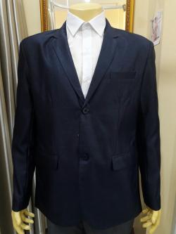 เสื้อสูทผู้ชายสีกรมท่าผ้าเมทัลลิค Size : (6XL)