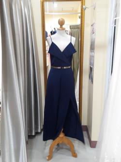 ราตรีจั๊มสูทสีกรมแบบกางเกง(S)