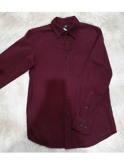 เสื้อเชิ้ตแขนยาวสีแดง (L)