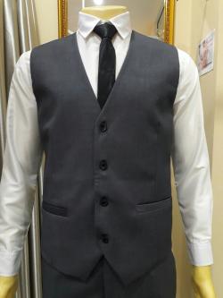 เสื้อกั๊กผู้ชายสีเทาเข้ม (4XL)