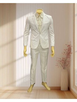 ชุดสูทสีขาว เสื้อ+กางเกง ไซส์