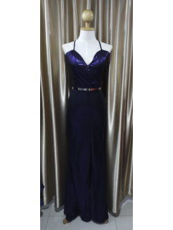 ชุดยาวอกหัวใจผูกสานด้านหลัง(ฟรีไซส์)