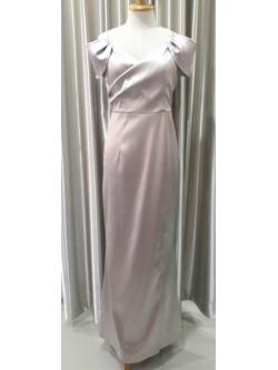 (PRE-LOVED) ชุดราตรียาวสีเทาMaxiปิดแขน Size : L