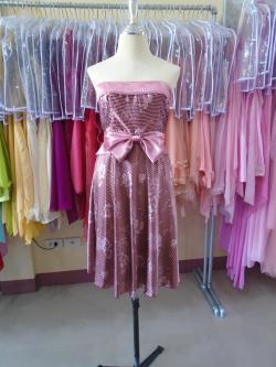 ราตรีสั้นเกาะอกชมพูกลีบบัว(ฟรีไซส์)