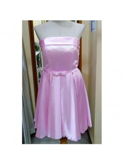 ราตรีสั้นเกาะอกสีชมพู ( งานซิป )(M)