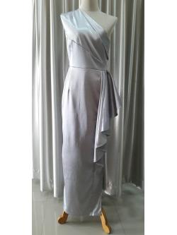 (PRE-LOVED) ชุดราตรียาวสีเทา (M)