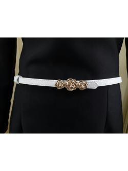 เข็มขัดแฟชั่นผู้หญิงสีขาว