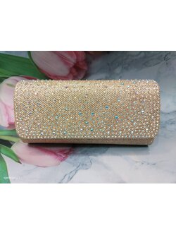 กระเป๋าคลัทซ์+สายโซ่สีแชมเปญ