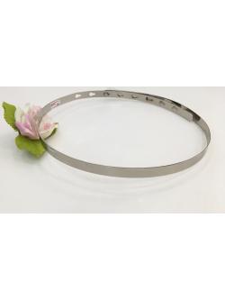 เข็มขัดโลหะสีเงิน1cm.