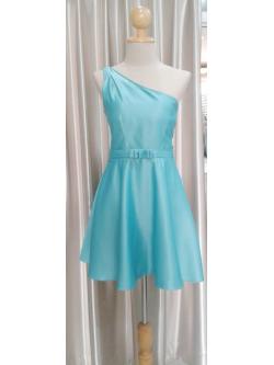 ราตรีสั้นปาดไหล่สีเขียว(ฟรีไซส์)