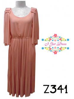 ราตรียาวสีส้มอิฐ(ฟรีไซส์)