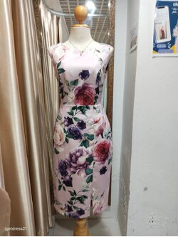 ราตรีสั้นสีชมพูลายดอก(M)