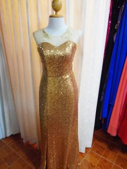 ราตรียาวสีทอง ผ่าข้าง(ฟรีไซส์) มือ2