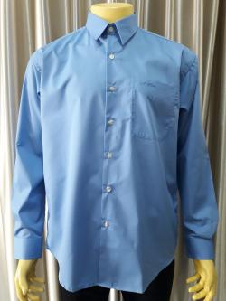 เสื้อเชิ๊ดเเขนยาวสีฟ้าน้ำทะเล(M)