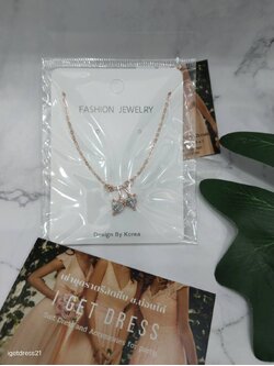 สร้อยจี้สีพิ้งค์โกลด์